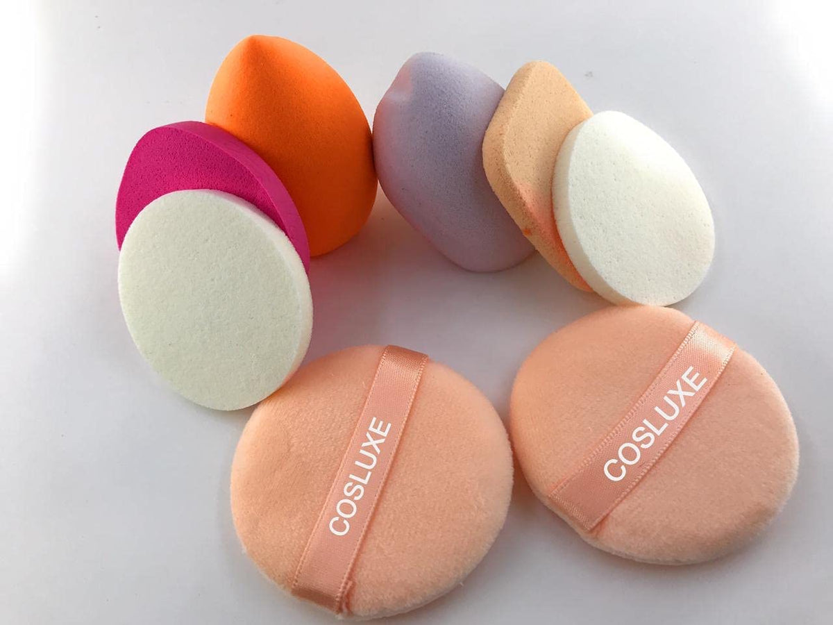 Cosluxe Professional 8 in 1 Makeup Sponge Multicolour, Cotton Pad Applicator Foundation Makeup Blender Powder Buff Sponge Cosmetic Puff Women's & Girls Cosmetic Makeup Beauty Pack of 1 - Image 8