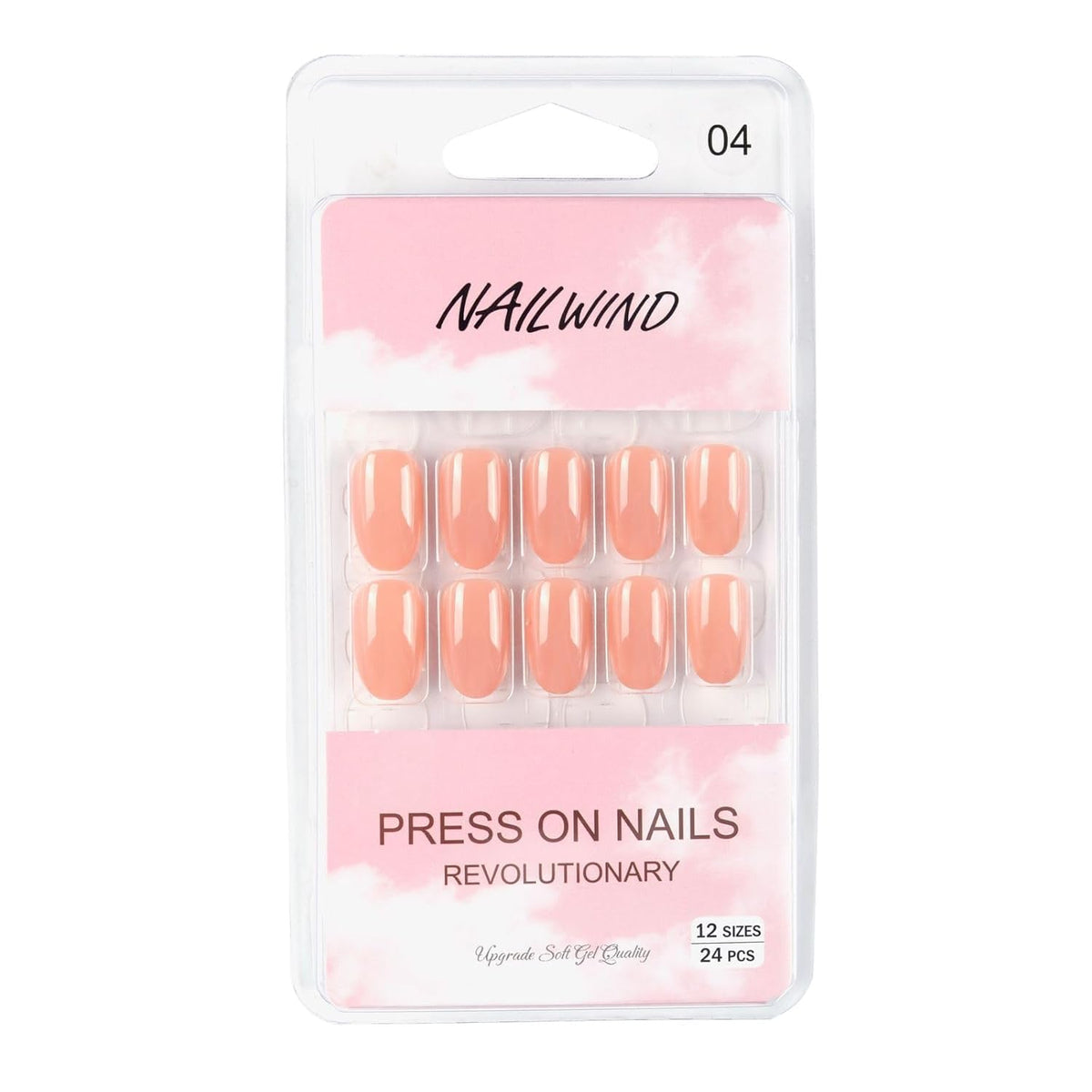 NAILWIND 24pcs Press on nails | Natural Short False Nails | Acrylic Full Cover Nails | Natural Fake Nails Delicate & Comfortable for Women and Girls (V-04) - Image 5