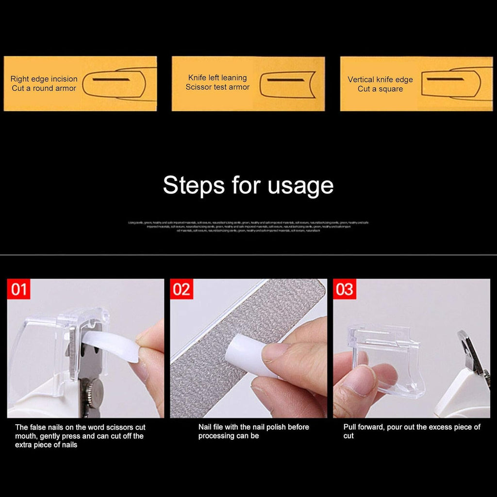 COSLUXE Nail Art Nail Edge Clipper Cutter Manicure Tool For Acrylic Gel False Tips Fake Nail Clippers Cutte, Adjustable Triple cut Nail Tip Clippers, - Image 9