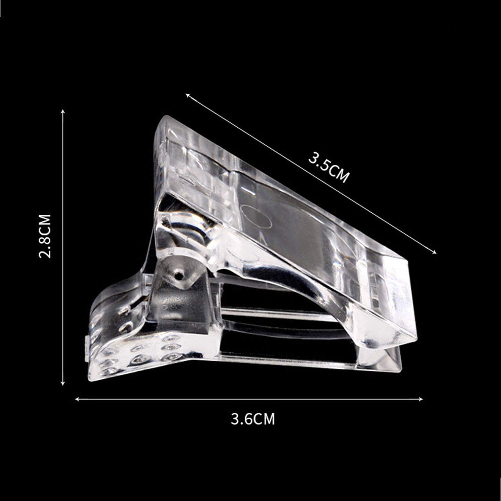 NAILWIND Polygel Nail Forms, 12Pcs Nail Tips Clip for Quick Building Polygel Nail Forms Nail Clips for Polygel Finger Nail Extension UV LED Builder Clamps Manicure Nail Art Tool with 1Pcs False Nail Tip clipper - Image 8