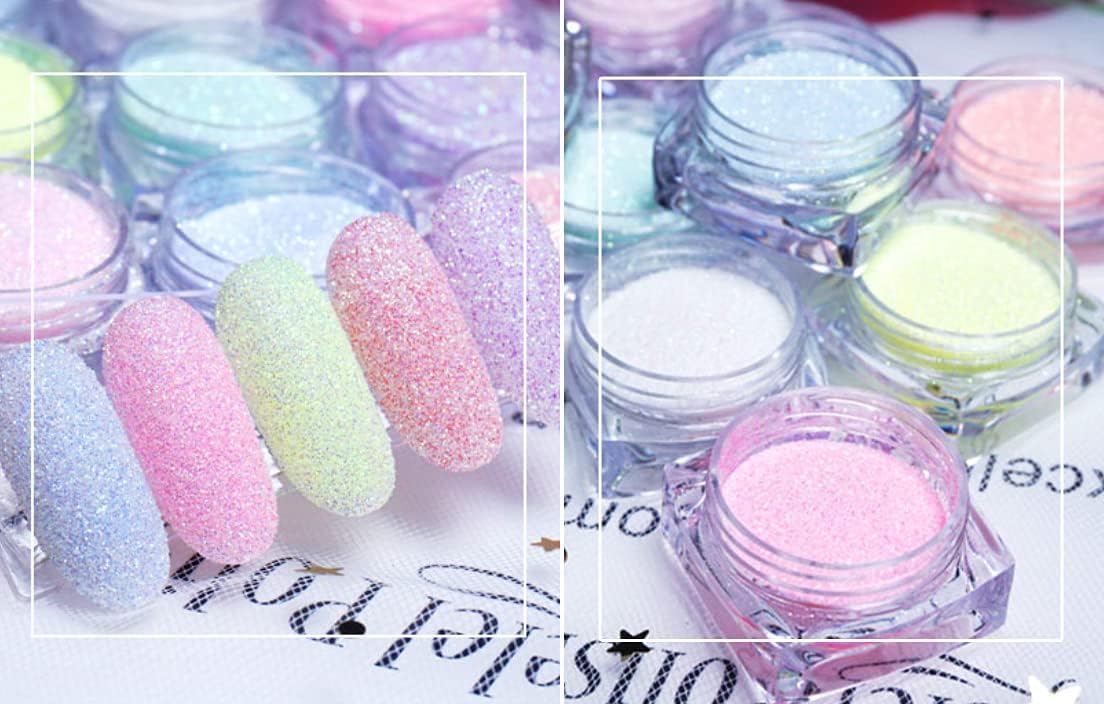 NAILWIND Sugar Glitter Powder Nail Art Pigment Powder,Sugar Powder Pigments Nail Glitter, Neon Pigment,Nail Art Decoration 12 - PCS - Image 4