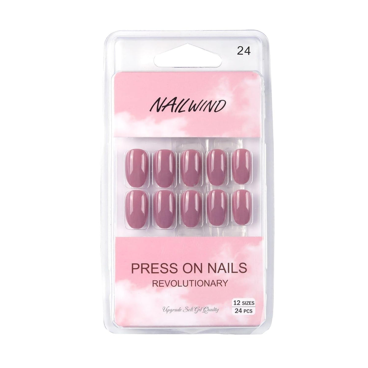 NAILWIND 24pcs Press on Nails | Natural French Short False Nails | Acrylic Full Cover Nails | Natural Fake Nails Delicate & Comfortable for Women and Girls (V-24) - Image 5