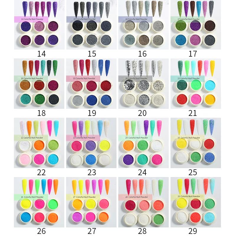 NAILWIND Nail Glitter Powder, Chrome Nail Powder, Metallic Mirror Powder, for Woman Girls,Nails Decoration,Nail Art Manicure,Nail Designs (6 Pcs Set, Pink Purple) - Image 8