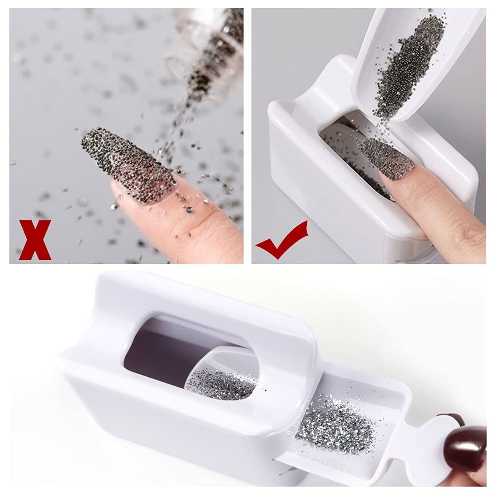 NAILWIND Powder Recycling Tray System with Scoop, Nail Dip Container Portable Dipping Powder Storage Box or Nail Art and Makeup Tool Nail - Image 9