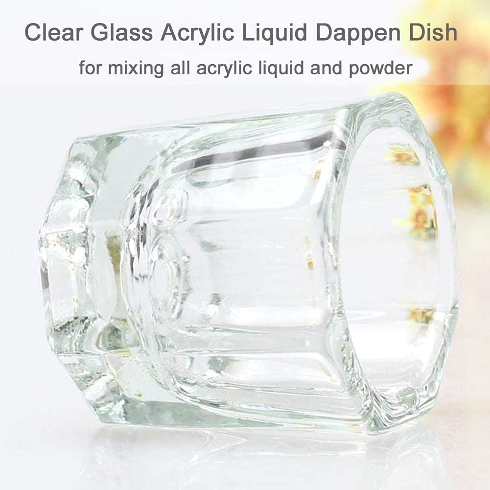 NAILWIND Dappen Dish Cups for Nail Art Acrylic Liquid Clear Glass Nail Monomer Liquid Bowl Dampen Dish Powder Holder, Acrylic Glass Jar for Nails pack of 1 - Image 8
