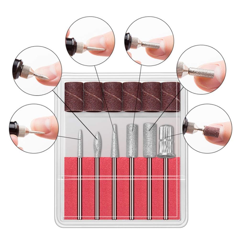 MY COLORS Nail Drill Bits Set Cuticle Tools, Electric Nail Drill Bits Kit 3/32", Nail Drill Machine for Nail Bits, Nail Polishing Clear and Care Drill Bits 6 - PCS - Image 3