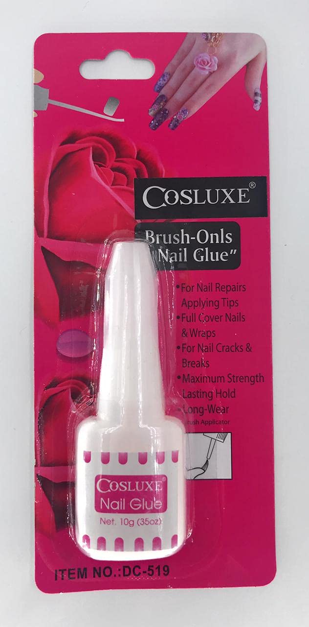Cosluxe Brush On Nail Glue For Artificial Or Fake Nails for Women, girls - (10 Gram) Strong Glue, Adhesive Nails Soft and Not Damage Nail - Image 8