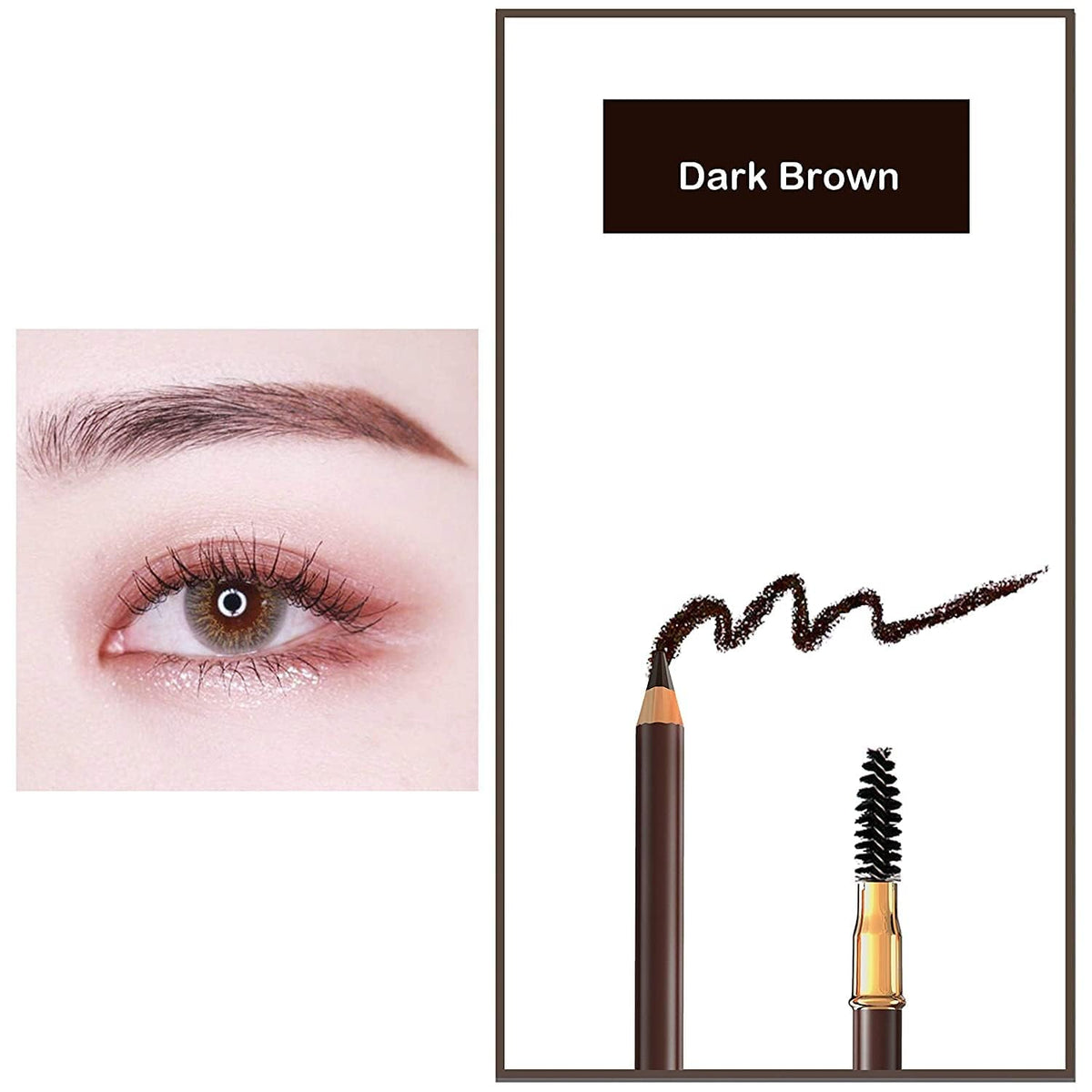 My Colors Eyebrow Pencil With Mascara Brush, Waterproof, Long lasting 1.4g, Medium Brown - Image 6