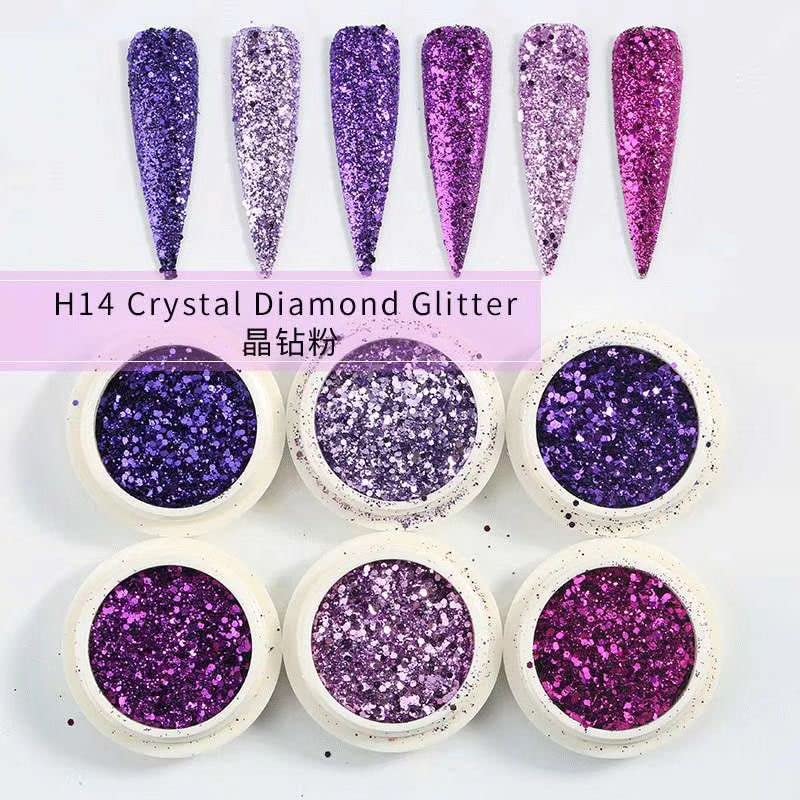 NAILWIND Nail Glitter Powder, Chrome Nail Powder, Metallic Mirror Powder, for Woman Girls,Nails Decoration,Nail Art Manicure,Nail Designs (6 Pcs Set, Pink Purple) - Image 2