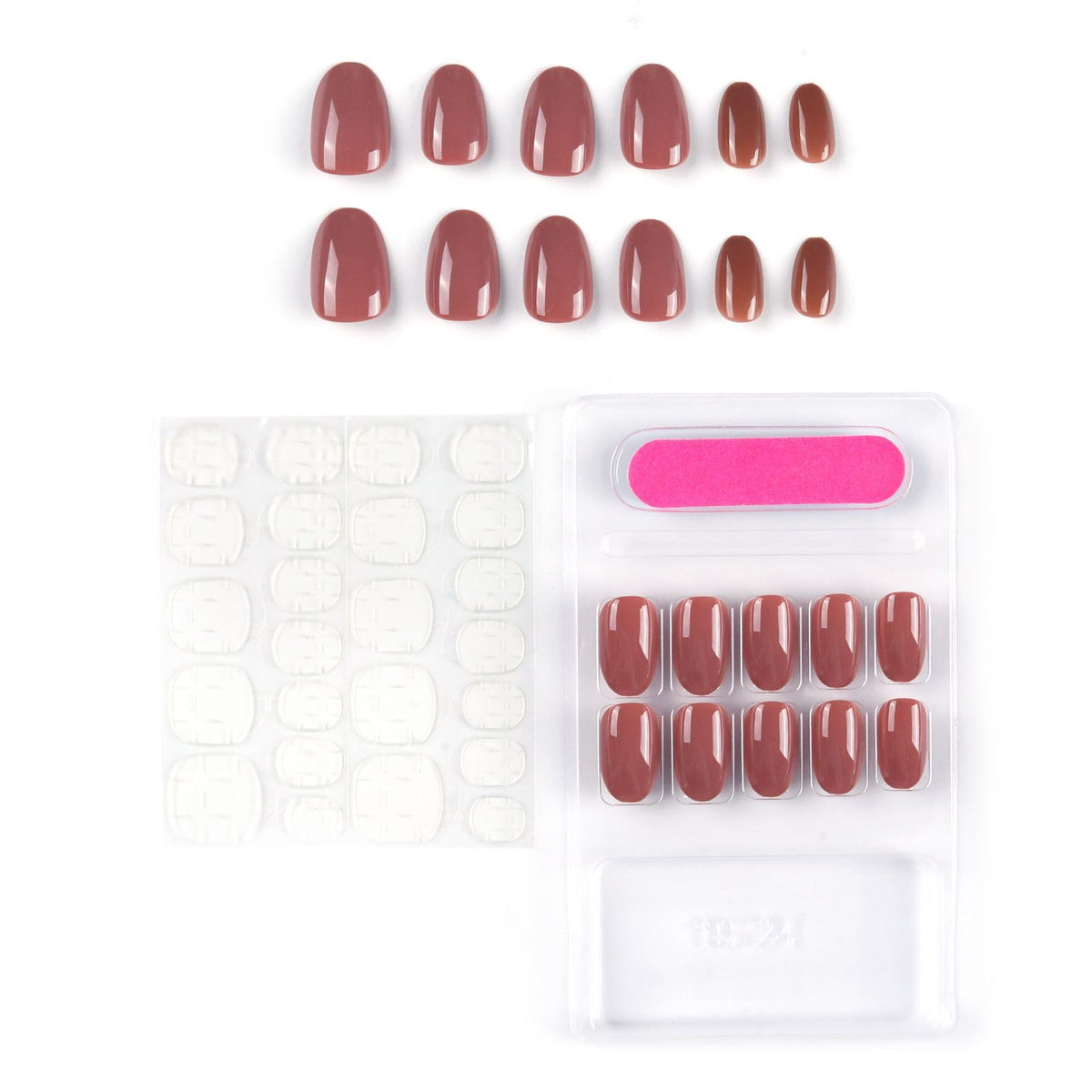 NAILWIND 24 Natural French Short False Nails Acrylic Full Cover Nails,Natural Fake Nails Delicate & Comfortable for Women and Girls (N07, 24 Count -Pack of 1) - Image 3