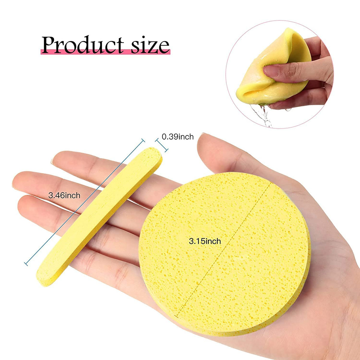Cosluxe 12 Pcs Compressed Facial Sponge Face Cleansing Sponge Makeup Removal Sponge Pad Exfoliating Wash Round Face Sponge Multicolor for Women Girls - Image 5