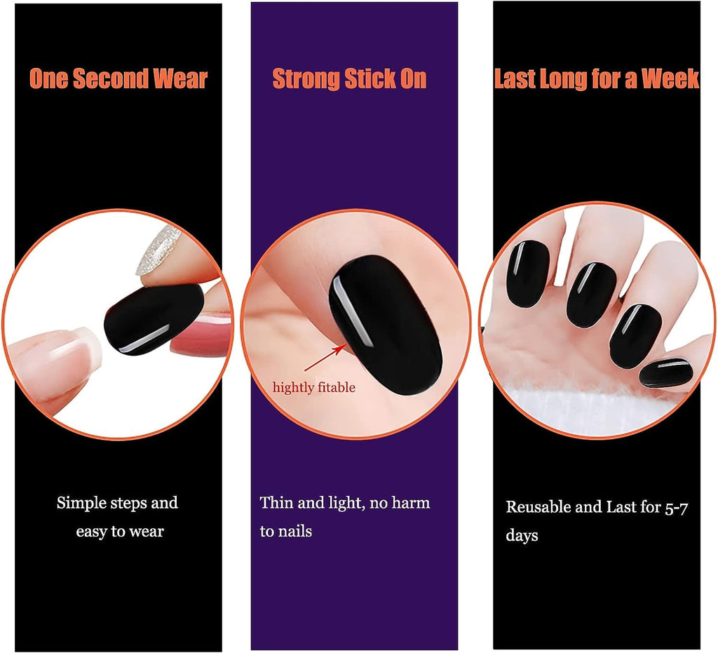 NAILWIND 24 Natural French Short False Nails Acrylic Full Cover Nails,Natural Fake Nails Delicate & Comfortable for Women and Girls (N01, 24 Count -Pack of 1) - Image 7
