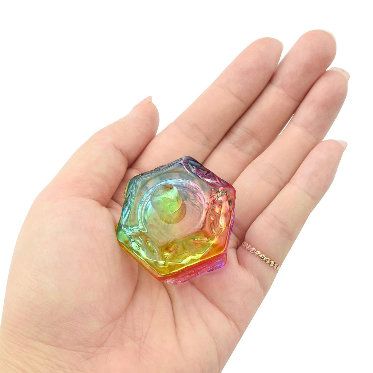 NAILWIND Dappen Dish Crystal Rainbow Bowl Glass for Acrylic Nail Liquid Powder Art, Dip Powder, Monomer, and Polish Remover (Pack of 2) - Image 3