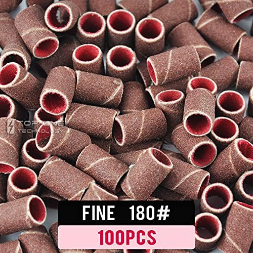 NAILWIND Nail Drill Bits, Sanding Bands 100 Pcs 80# Coarse Grit Efile Sand Set Size Electric File Nail Bits for Manicures and Pedicures Care Nail Tools - Image 4