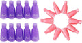 NAILWIND Nail Polish Remover Clips 10Pcs Professional Plastic Acrylic Nail Art Polish Remover Clips UV Gel Wrap Cleaner Soak Off Cap Clip Multicolour