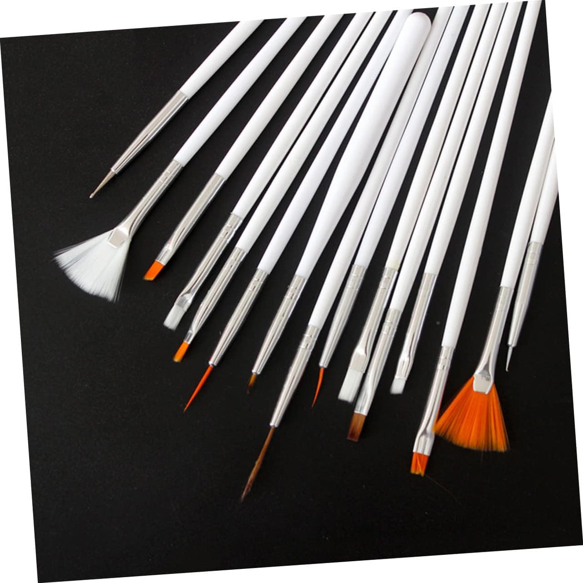 NAILWIND Nail Art Brushes, Nail Art, Design Dotting Painting Drawing Polish Brush Pen Tools,Nail Designs on Gel Acrylic and Natural Nails- Salon (White, 15 PCS) - Image 3