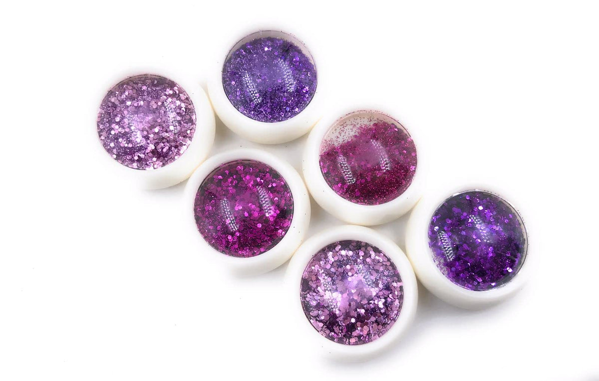 NAILWIND Nail Glitter Powder, Chrome Nail Powder, Metallic Mirror Powder, for Woman Girls,Nails Decoration,Nail Art Manicure,Nail Designs (6 Pcs Set, Pink Purple)