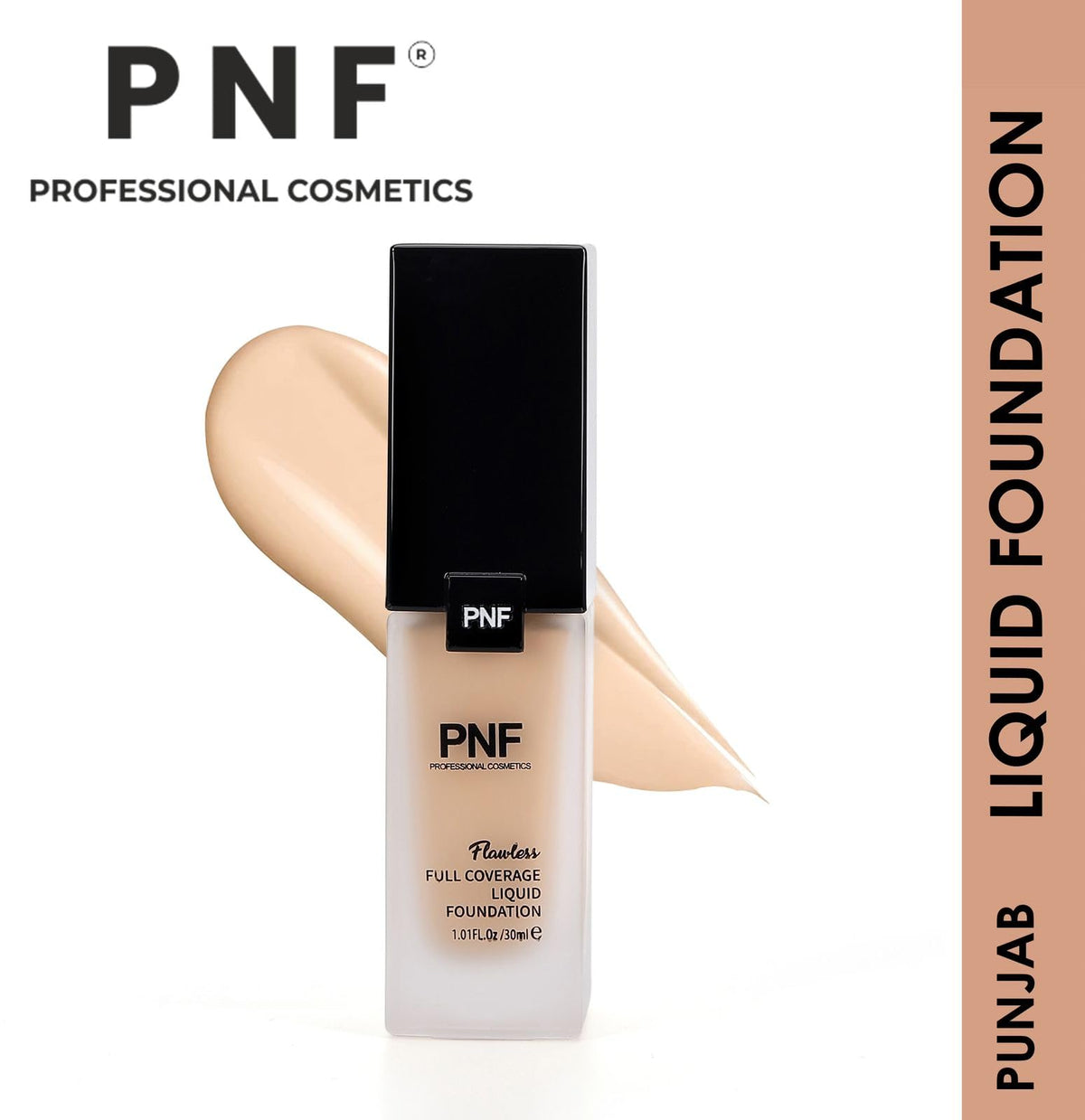 PNF PROFESSIONAL Flawless Finish Foundation | Full Coverage Liquid Foundation | Long Lasting, Waterproof | Buildable Full Coverage | Lightweight | Easy to Blend | 30ml (ANGEL, 30ml) - Image 5