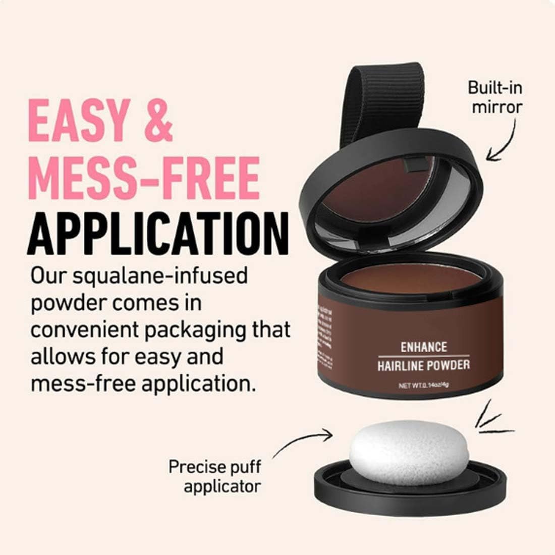 My Colors Hairline Powder Root Touch Up Hair Powder, Helps Cover Grey Roots & Bald Spots Instantly, Highly Pigmented Hairline Shadow Root Cover Up Hair Toppers for Women & Men (BROWN, 4g) - Image 6