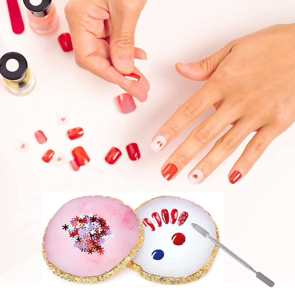 NAILWIND 21 PCS Nail Art Brushes Nail Art Tool kit,1 Nail Art Resin Mixing Palette,15 PCS Nail Art Brushes Set, 5 PCS Dotting Tools, Nail Polish Palette Tools for Women DIY Design Decoration Manicure Tips Supplies - Image 6