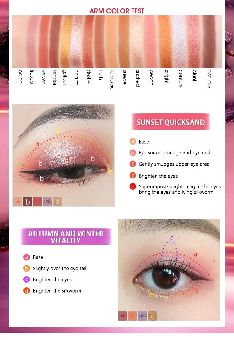 COSLUXE IMAGIC Professional Cosmetic Hereiam Style 16 Color Eye-Shadow Palette EY-327 - Image 4
