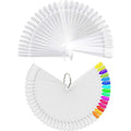 NAILWIND Fan Shape Nail Art Polish Display Tips, False Nails Sample Sticks, Nails Practice Color Display, for Nail Home DIY Nails Salon Practice Tools (Fan-shaped CLEAR, 100 - Pcs)