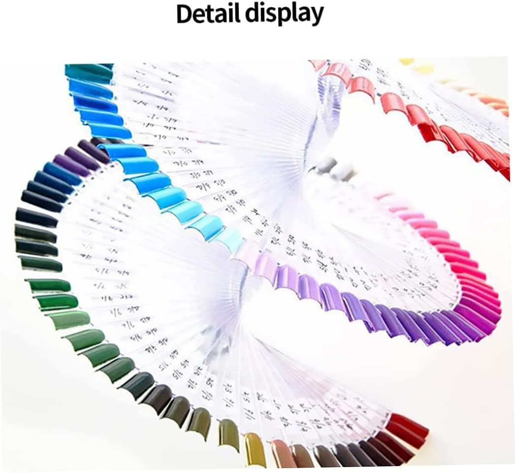 NAILWIND False Nail Practic Tips Nail Color Display, Nail Art Color Chart Display Stand Spiral False Nails Display Shelf Practice Tools For Solon Nails Polish Gel Show (Natural, 120 pcs) - Image 3