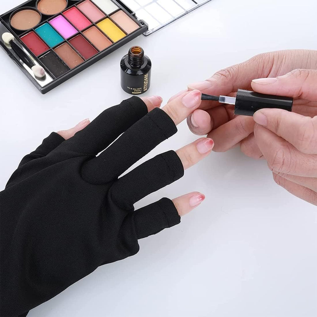NAILWIND UV Gloves for Gel Nail Lamp, 1 Pair of Nail Art Protection Gloves, Anti-UV LED Nail Art Lamp, Manicure Protective Gloves, Nail Art Gloves, Skin Care Gloves (BLACK) - Image 8