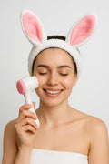 Cosluxe 2-in-1 Facial Cleansing Brush with Makeup Headband – Deep Clean Manual Face Brush for Women, Soft Silicone & Bristle Cleaner