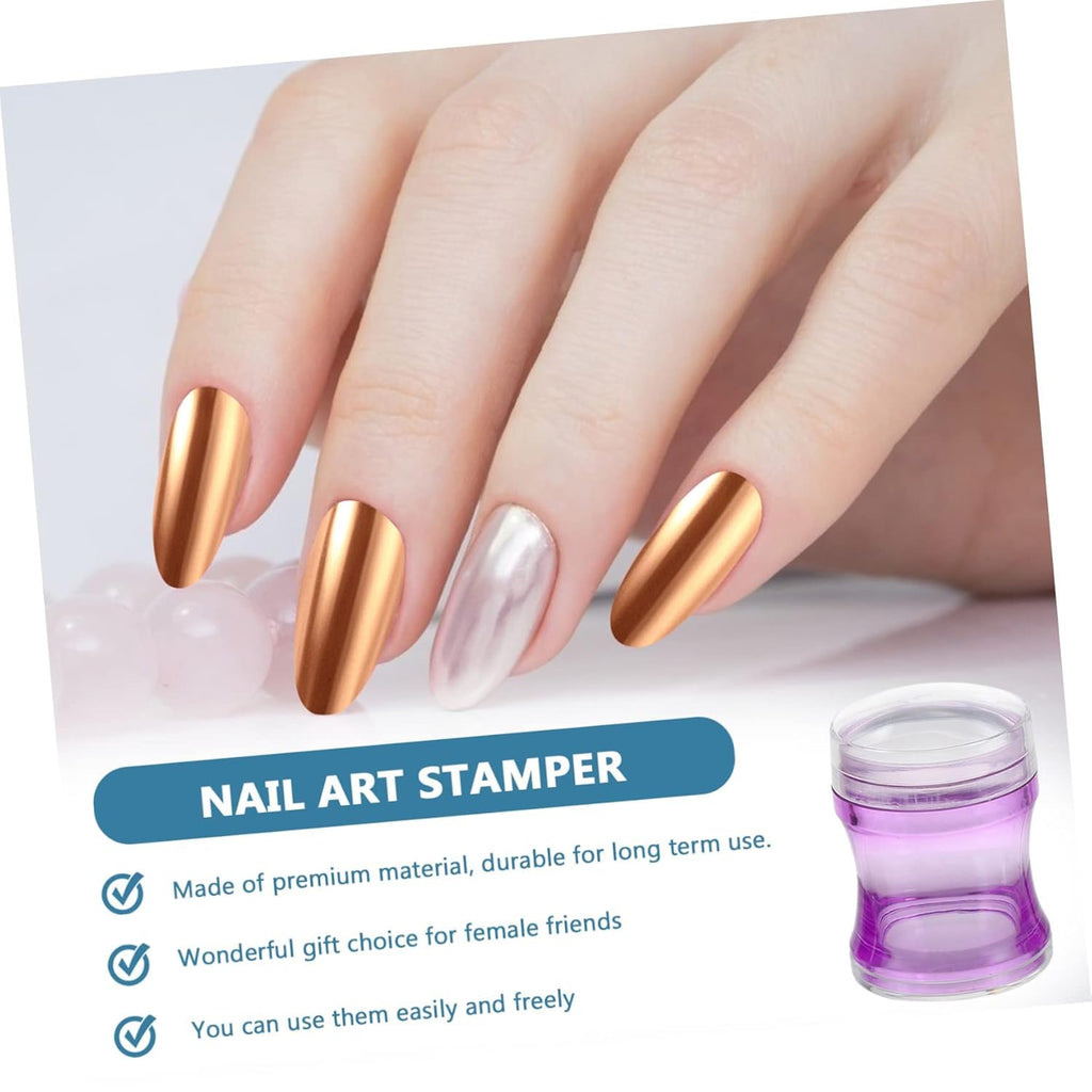 NAILWIND Nail Art Stamper, 3Pcs Clear Silicone Stamping Jelly with Scraper, Nail Art Stamping Stamper Scraper, Nail Stamp French Manicure Kit Suitable for DIY Together with Gel Nail Polish Art Tips Printing Tool Kit - Image 5