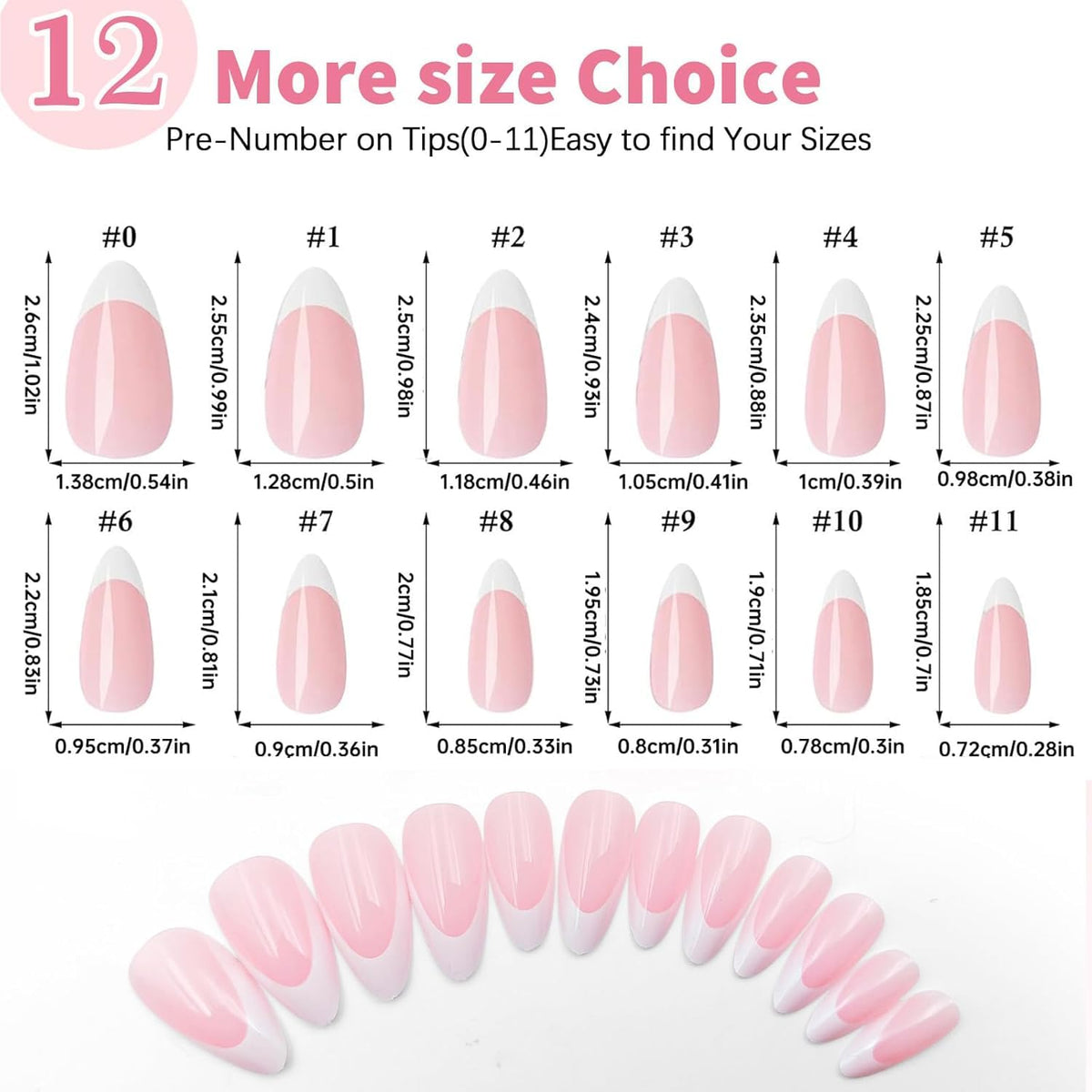 NAILWIND 9 Color Press On Nails Fake Nail 216 Pcs, French tip press-on nails, Press on Nail, Artificial Nail Extensions Combo in Multicoloured, Full Cover Glossy Nude False Acrylic Nails for Women Girls (04) - Image 6