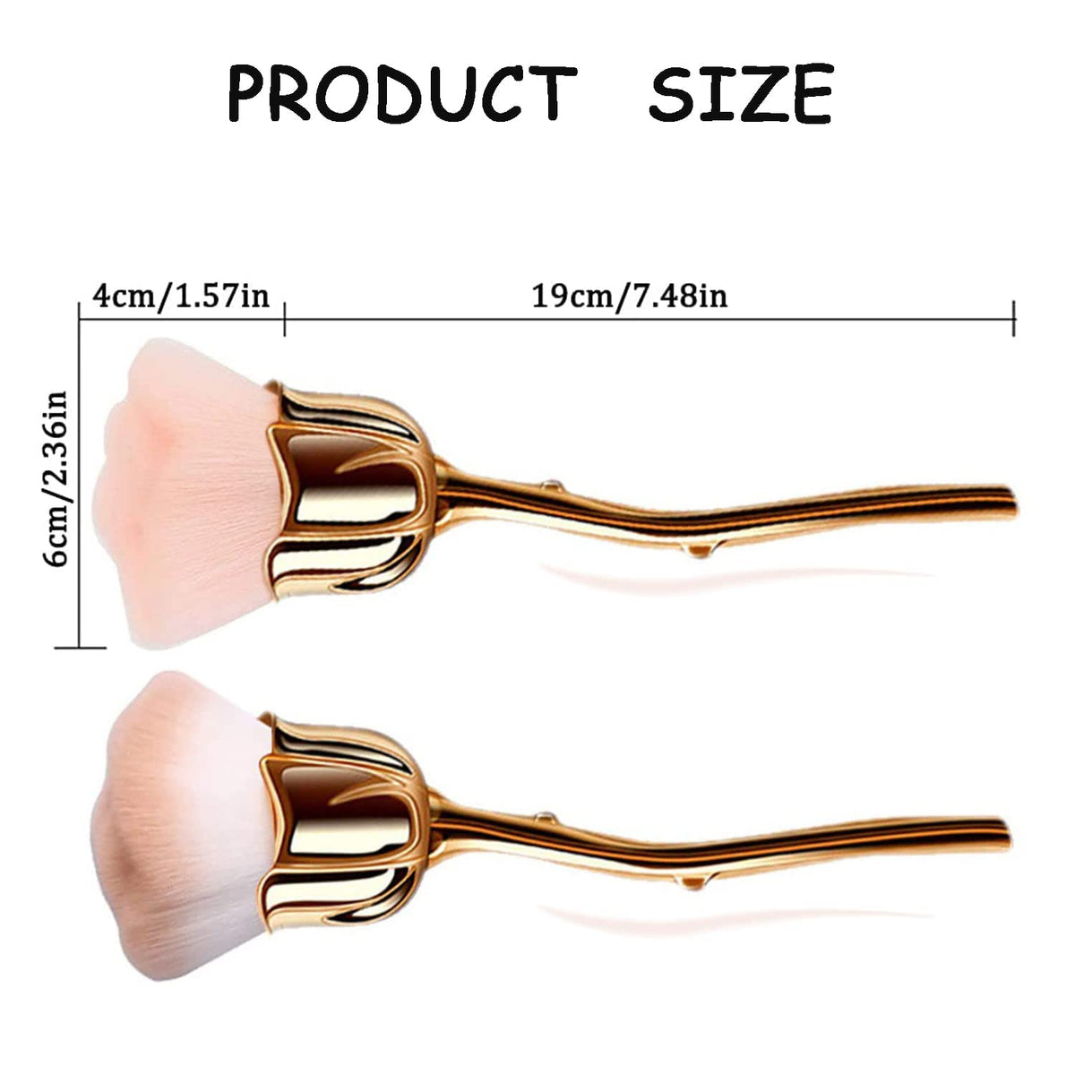 NAILWIND Nail Art Dust Powder Remover Brush | Rose Brushes | Pink Rose Soft Brush | Acrylic Nail Arts Manicure Dust Cleaner Brush | for Nail Trimming Cleaning | Makeup Brush Tools - Image 7
