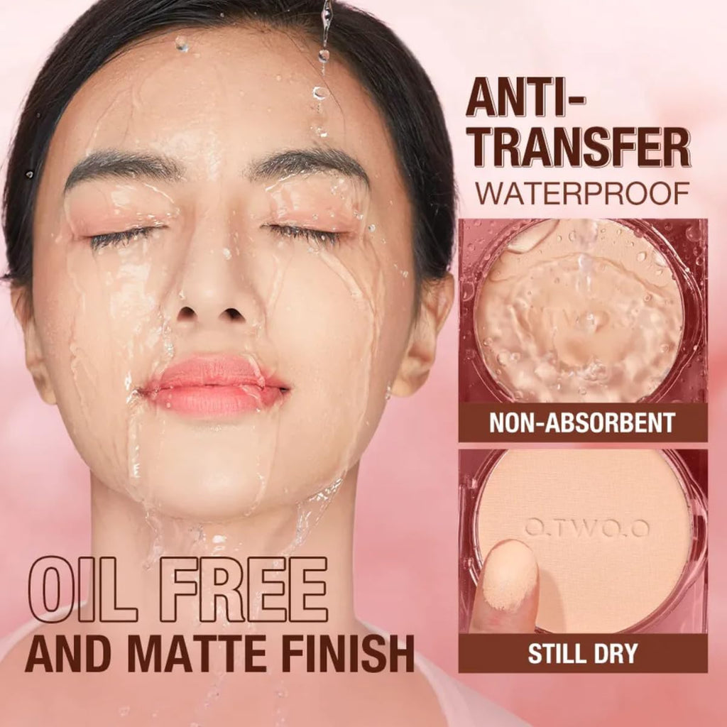 O Two O Matte Finish High Classic Setting Waterproof & Long-Lasting Makeup, Compact Face Powder, Pressed Powder Foundation 12g 02 - Natural beige, 12g - Image 4