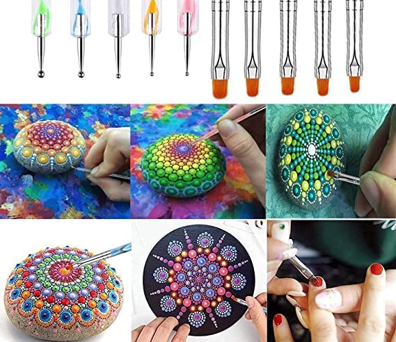 NAILWIND Acrylic Nail Art Brushes, 5 pcs Double Ended Nail Liner Brush Dotting Pen Point Drill Drawing Tools, nail Art Designs - Image 6