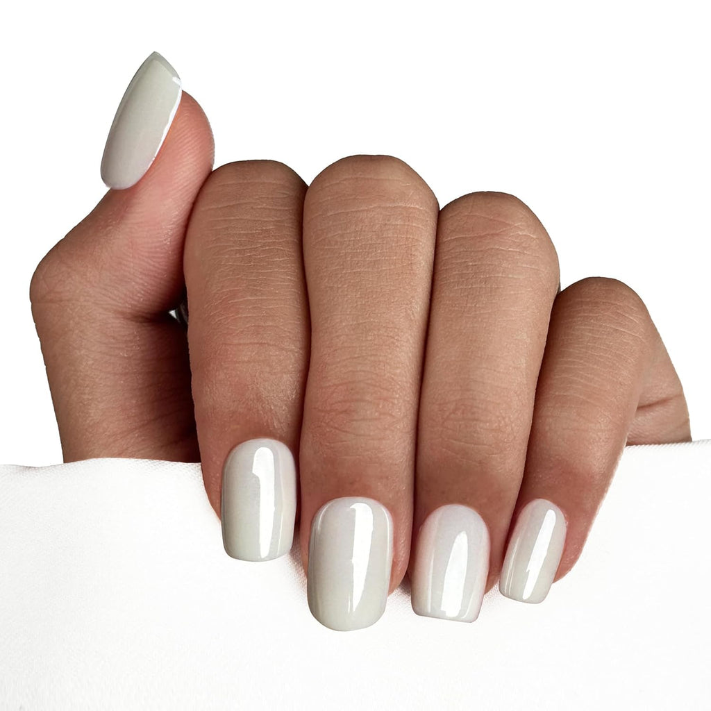 NAILWIND Almond Press On Nails Medium, Soft Gel Mirror Designs Glossy Ombre Nails with Nail Glue, Semi-Transparent Reusable Glue On in 15 Sizes - 30PCS Stick On Nail Kit, Acrylic Nail for Women 25 - Image 9