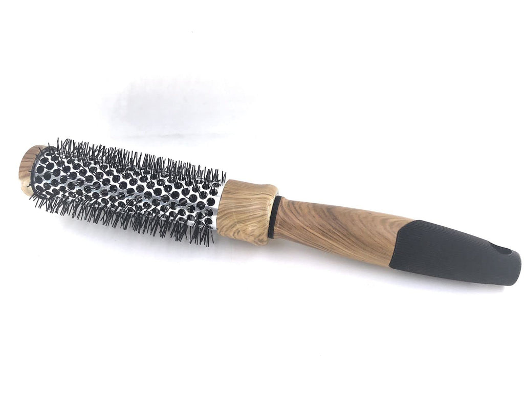 COSLUXE Professional Round Brush Set for Blow Drying Curling,Round Hair Brush Set for Woman Curly and Straight Salon Hair Styling, (Wooden, 25MM)