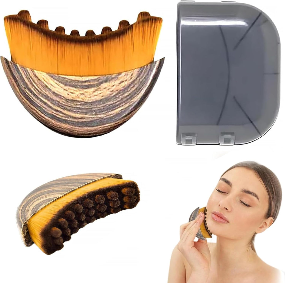 Lymphatic Drainage Massager Face, Lymphatic Contour Face Brush, Dry Brushing with Ergonomic Design to Relieve Fatigue & Fit Skin Precisely (1PCS)