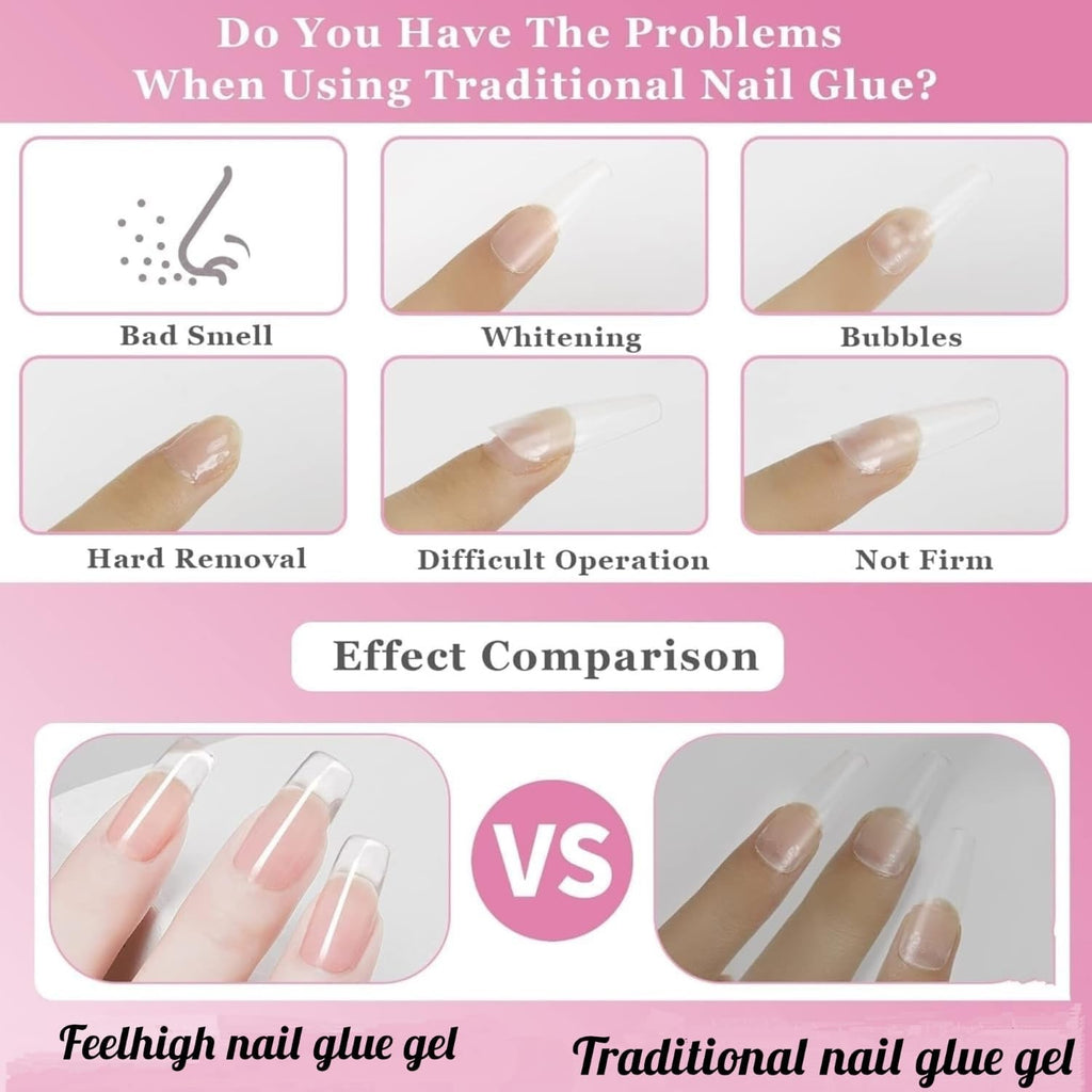 NAILWIND Gel Nail Glue, 6 in 1 UV Gel Glue for Nail Tips Need UV Light, Strong Adhesive for Press on Nails Acrylic Tips for Nail Art Design 15ml - Image 7