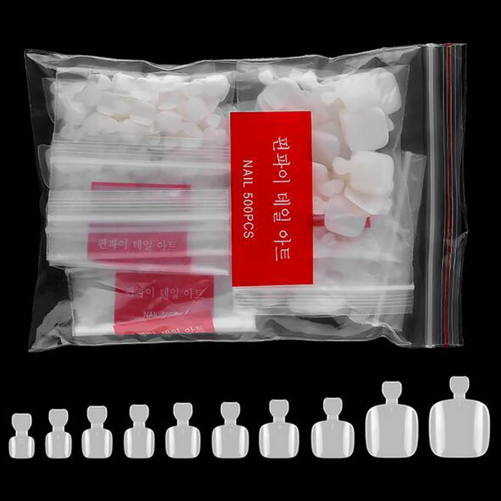 NAILWIND Fake Toenail Tips, 500PCS False Nails Artificial, DIY False Toe Nails Fake Nails for Nail Art - NATURAL Toenail Tips for Woman DIY False Toenails Kit Pedicure at Home - Image 3