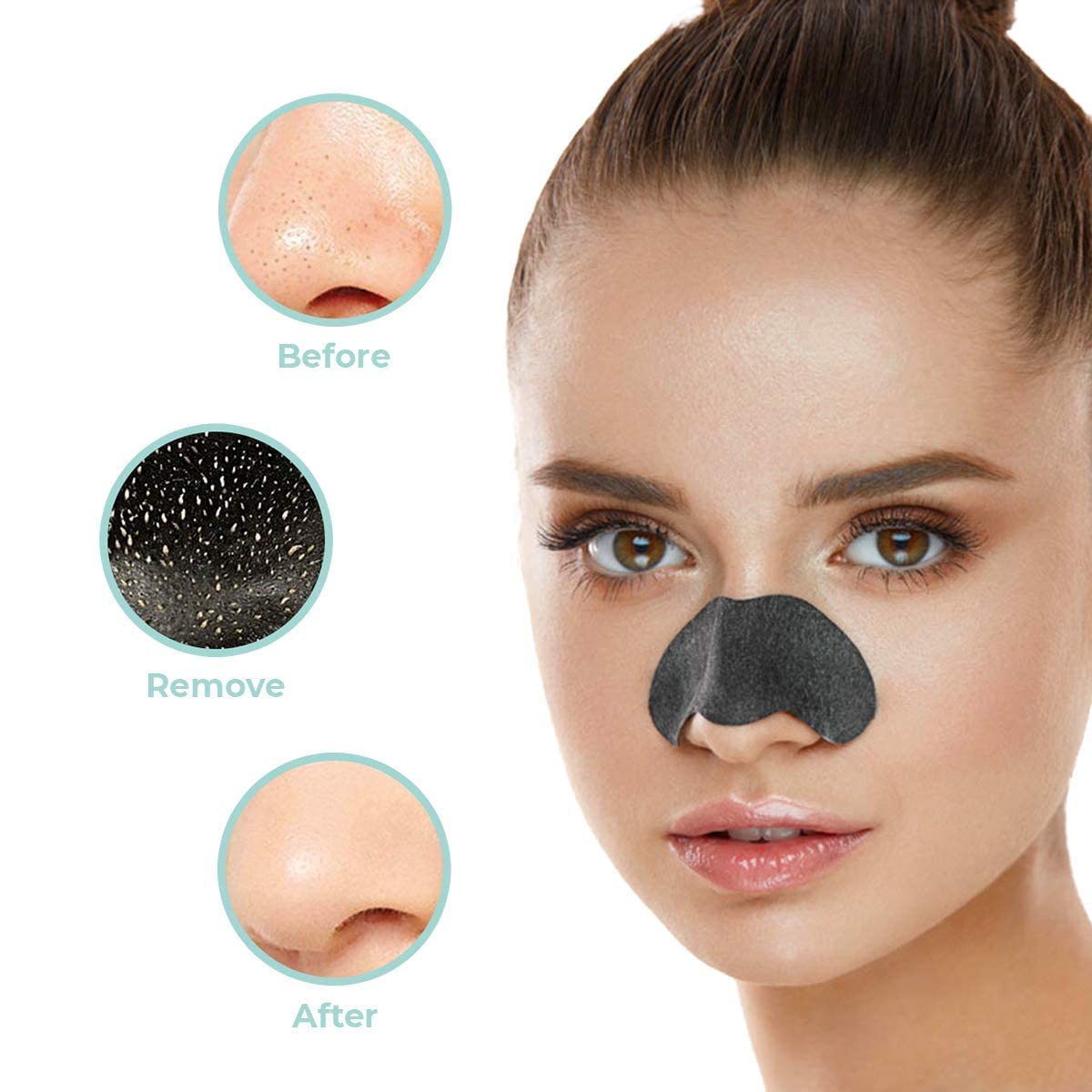 LAKYOU BEAUTY Charcoal Nose Pore Strips Cleansing (Removes Blackheads and Unclogs Pores, 10 Strips in Pack of 1 - Image 9