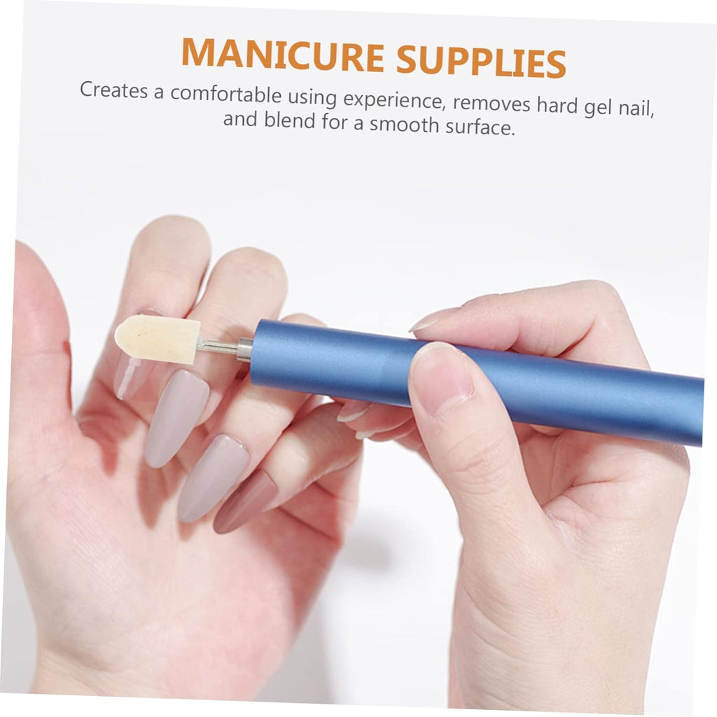 NAILWIND 12PCS Nail Drill Bits Set, Wool Felt Nail Grinding Polishing Head Portable Nail Drill Bits Set Accessory, Professional Safety Nail Drill Bits, Wool Polishing Heads for Nail Remover and Nail Polisher - Image 9