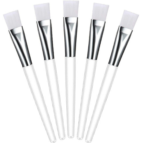 Cosluxe 6 pcs Facial Brushes Fan Mask Brushes Soft Face Mask Applicator Eyelash Extension Esthetician Makeup Tools for Mud Cream Professional Soft Brush, Face Pack Brush