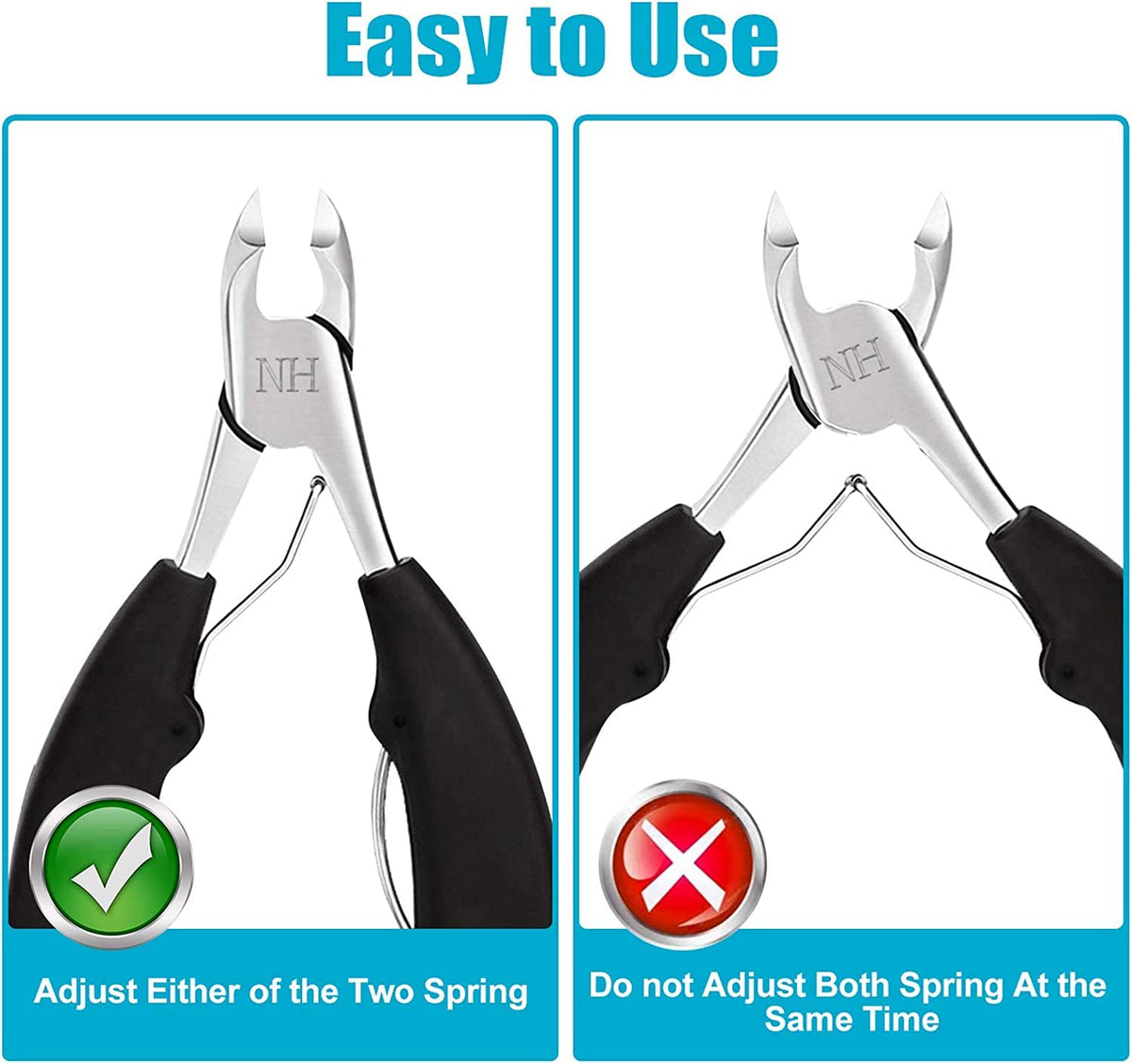 COSLUXE Toenail Clippers, Professional Thick & Ingrown Toe Nail Clippers for Men & Seniors, Pedicure Clippers Toenail Cutters, Super Sharp Curved Blade - Image 4