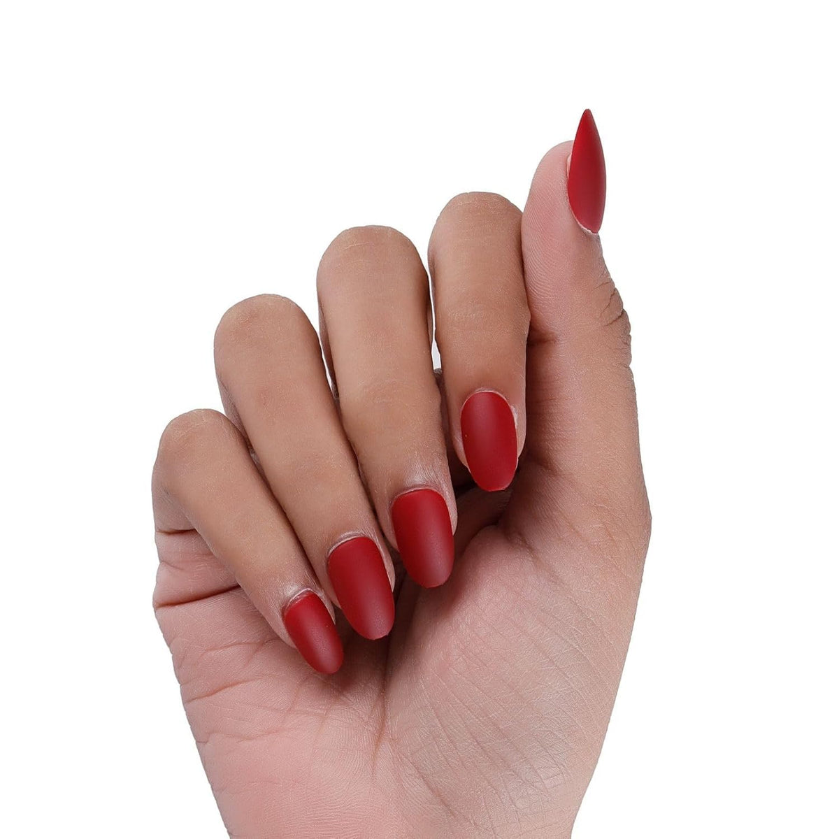 NAILWIND 24pcs Press on Nails | Matte Natural French Short False Nails | Acrylic Full Cover Nails | Natural Fake Nails Delicate & Comfortable for Women and Girls (V-36) - Image 3