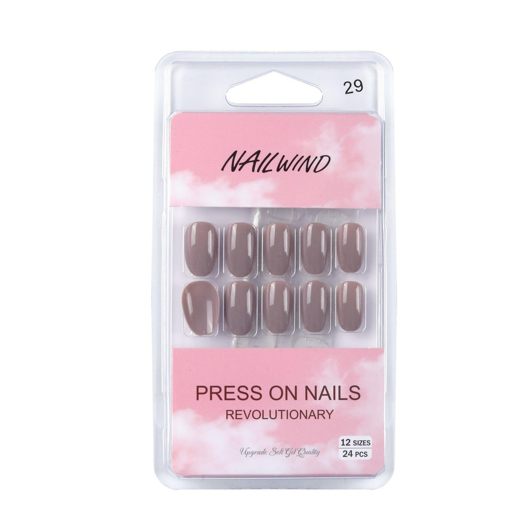 NAILWIND 24 Natural French Short False Nails Acrylic Full Cover Nails,Natural Fake Nails Delicate & Comfortable for Women and Girls (N29, 24 Count -Pack of 1) - Image 5