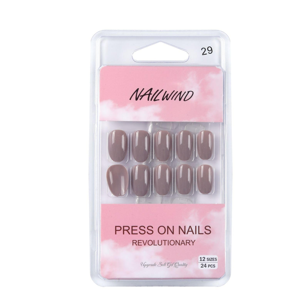 NAILWIND 24 Natural French Short False Nails Acrylic Full Cover Nails,Natural Fake Nails Delicate & Comfortable for Women and Girls (N29, 24 Count -Pack of 1) - Image 5