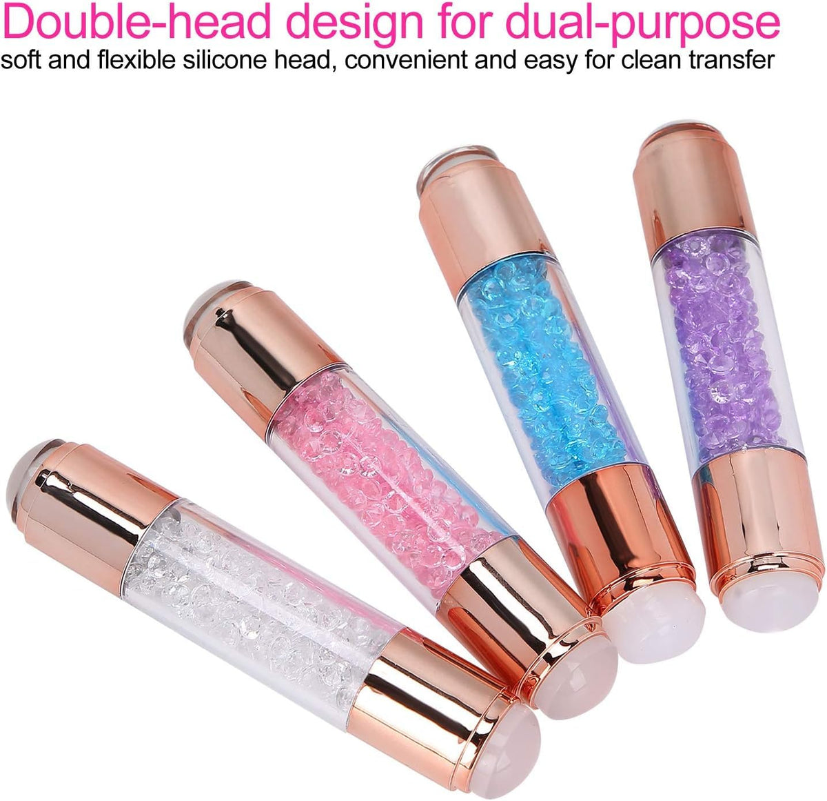 NAILWIND Nail Stamper Kit, Nail Stamping Plates Double Ended, Manicure Stamping Plates Clear Printing Exiqiusite Scraper for Home for Salon - Image 3