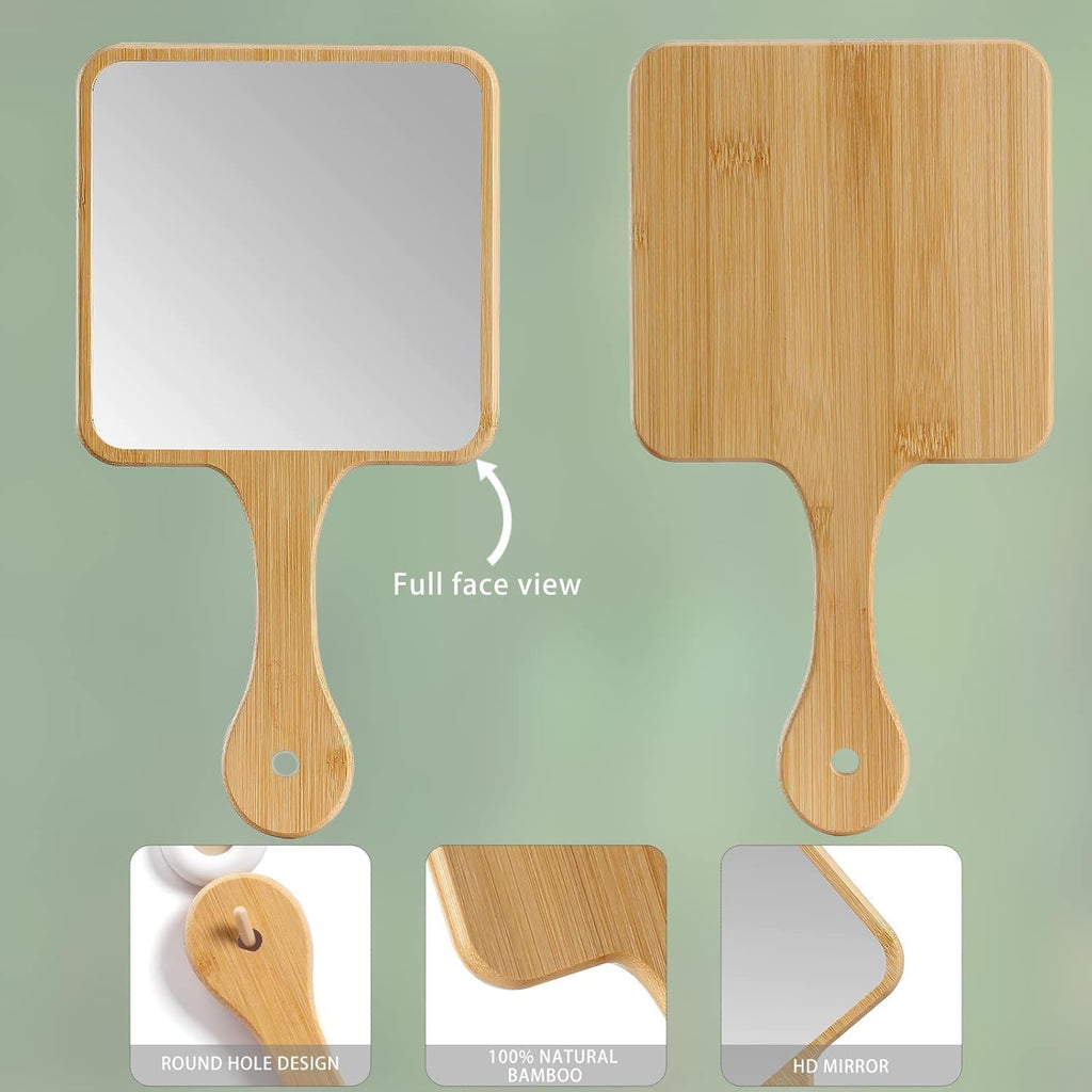 COSLUXE Makeup Mirrors, Handheld Mirror, Handheld Mirror with Handle for Shaving Single-Sided Portable Travel Vanity Mirror for Men & Women, Makeup, Shaving,Shower (Rectangle, Medium) - Image 4