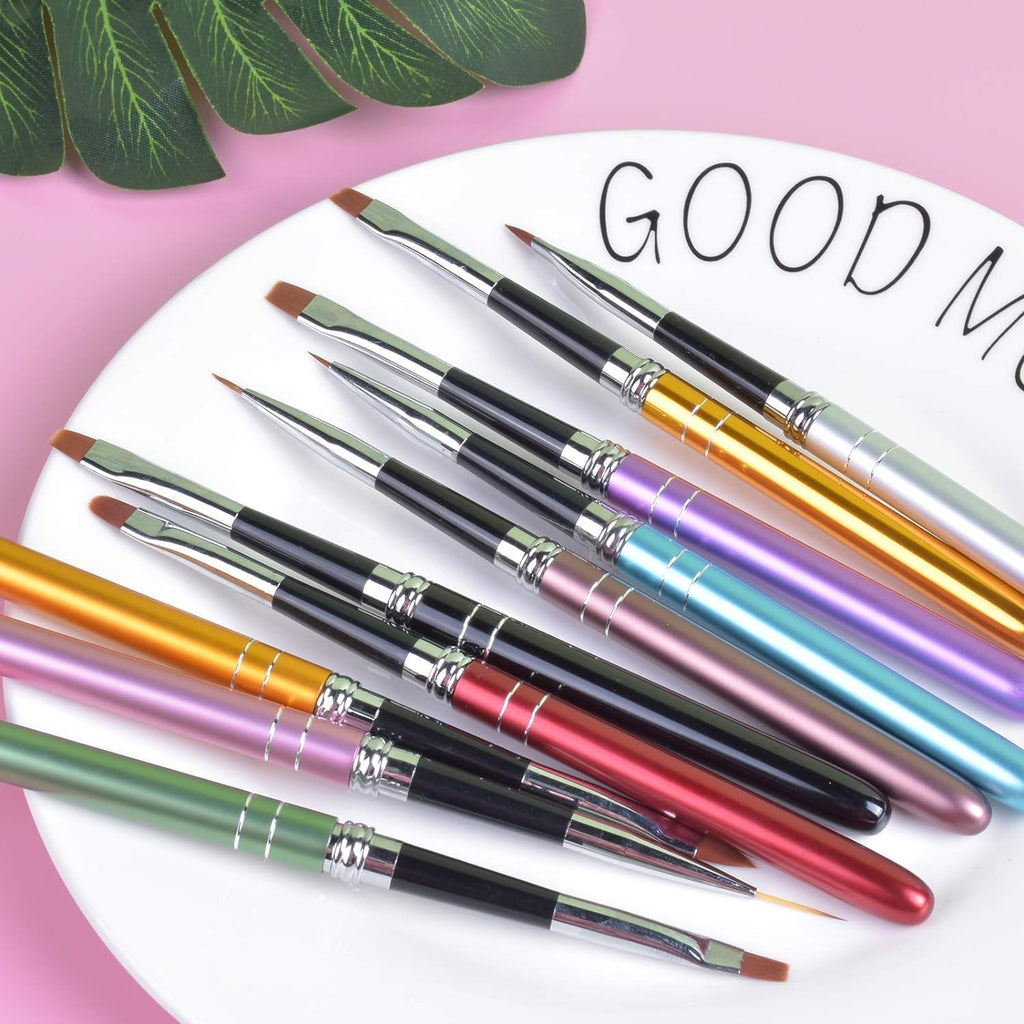 NAILWIND Nail Art Brushes 10 PCS Acrylic Nail Brushes UV Gel Painting Brush Pens Liner Brushs, for Home Nail Salon DIY Manicure Acrylic Nail Art Design - Image 5