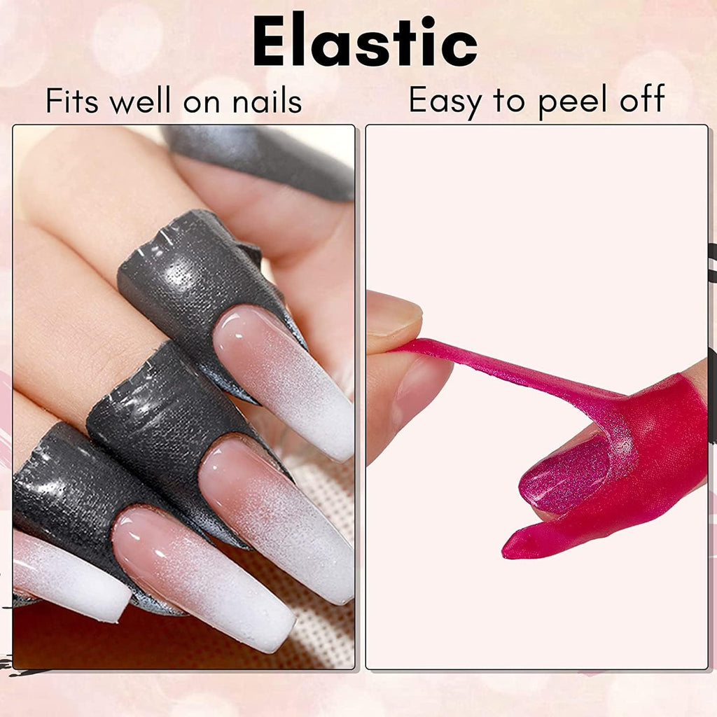 NAILWIND Nail Protector, Nail Peel Off Tapes, Disposable Nails Polish Protector Soft U-Shape Spill-Proof Sticker Tape for Nails Art Painting, Keep Polishing Without Mess 5 Sheets 50 Piece - Image 6